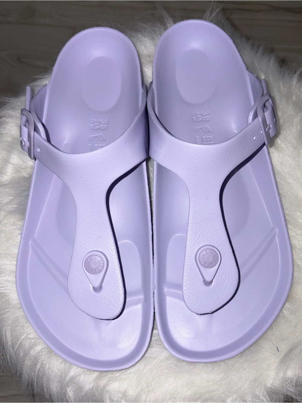 Lilac Birkenstock Thong Slide Waterproof Sandals